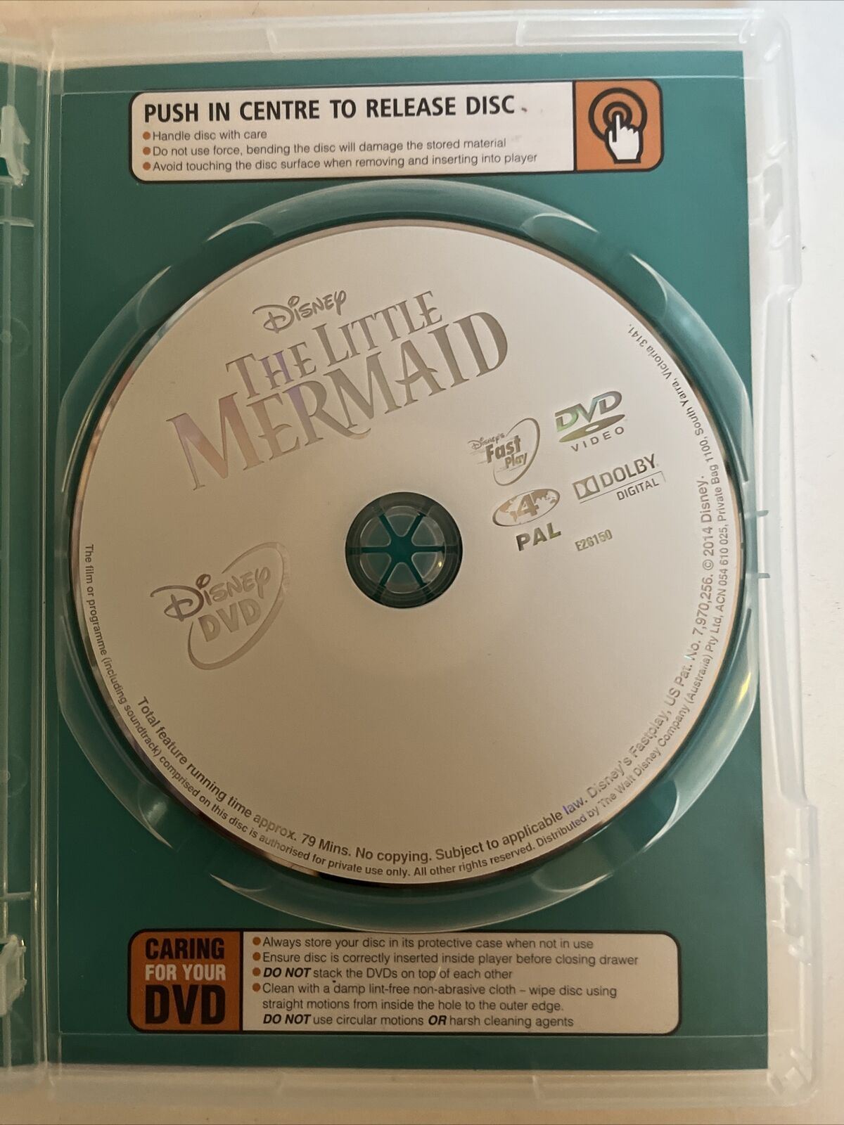 The Little Mermaid (DVD, 1989) Disney Animation Classic. Region 4