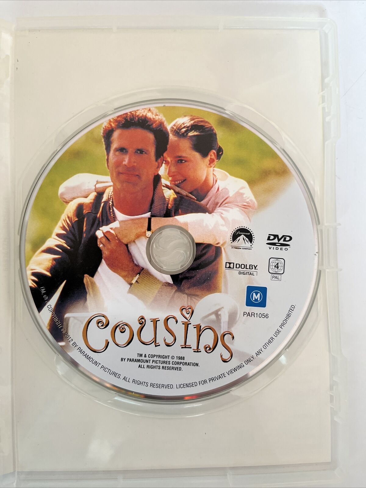 Cousins (DVD, 1989) Ted Danson, Sean Young, Isabella Rossellini. Region 4