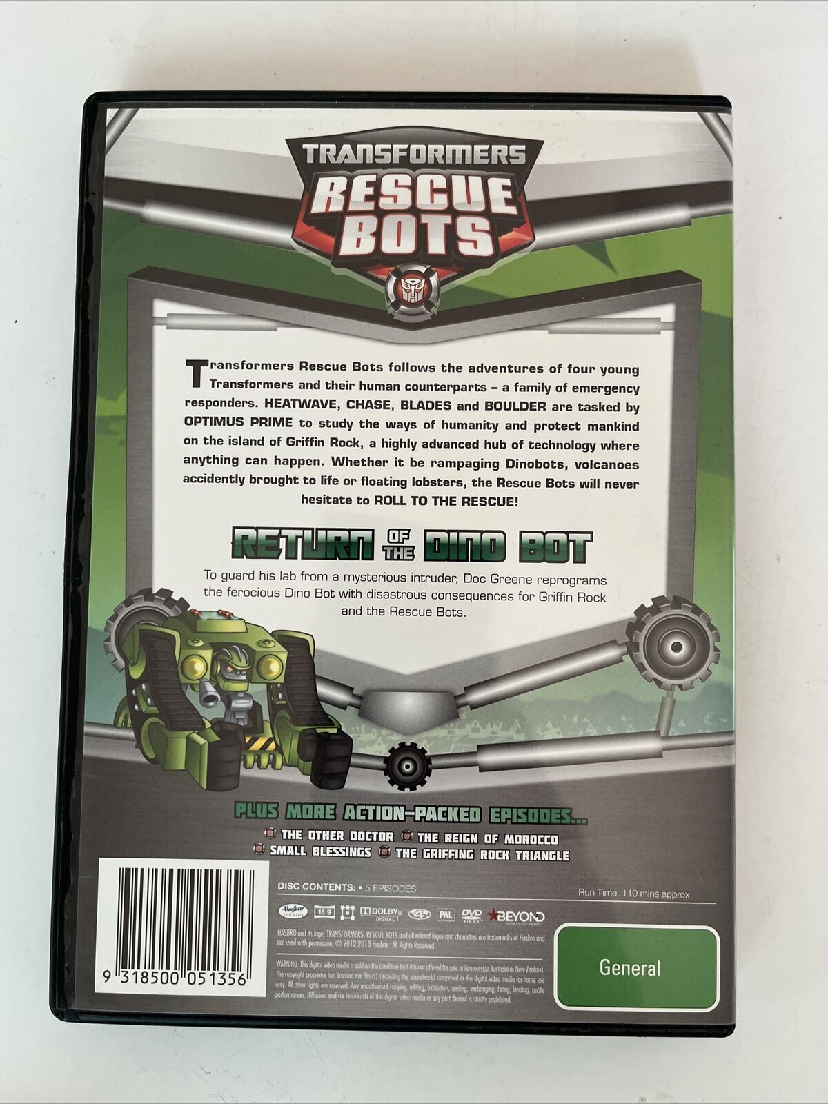 Transformers Rescue Bots - Return Of The Dino Bot (DVD, 2013) Region 4