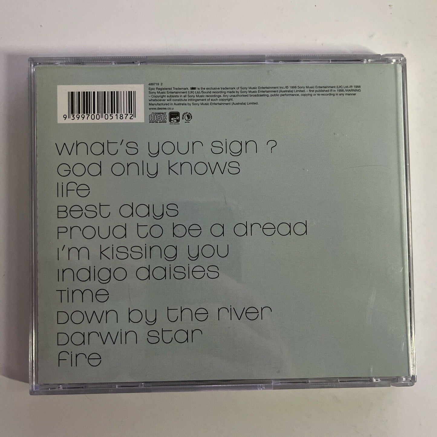 Des'ree – Supernatural CD Sony Music 1998 Album