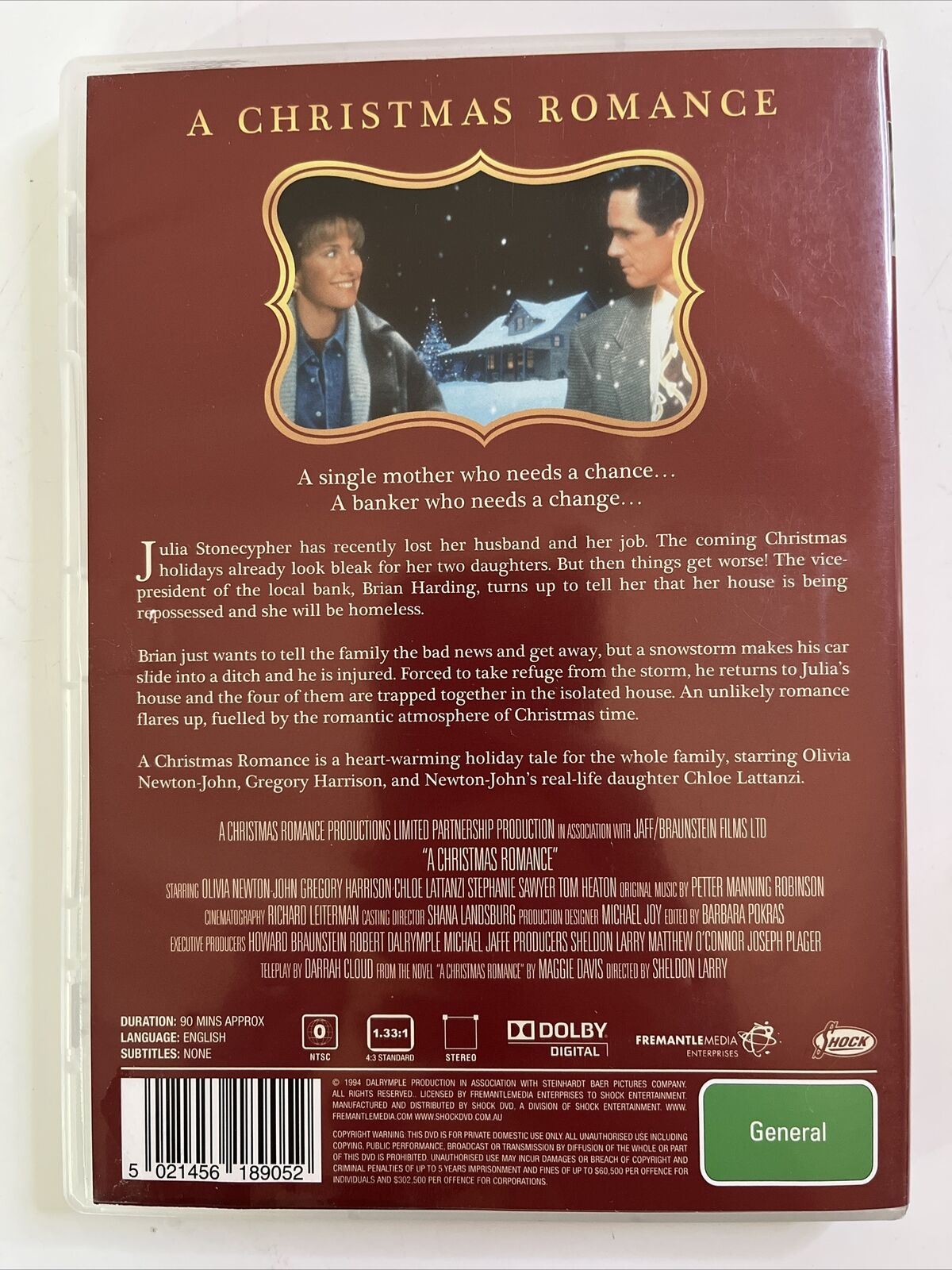 A Christmas Romance (DVD, 1994) Olivia Newton-John, Gregory Harrison NEW