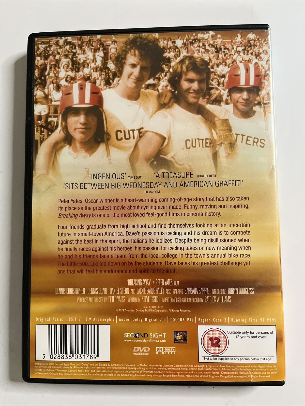 Breaking Away (DVD, 1979) Dennis Christopher, Dennis Quaid NEW Region 2