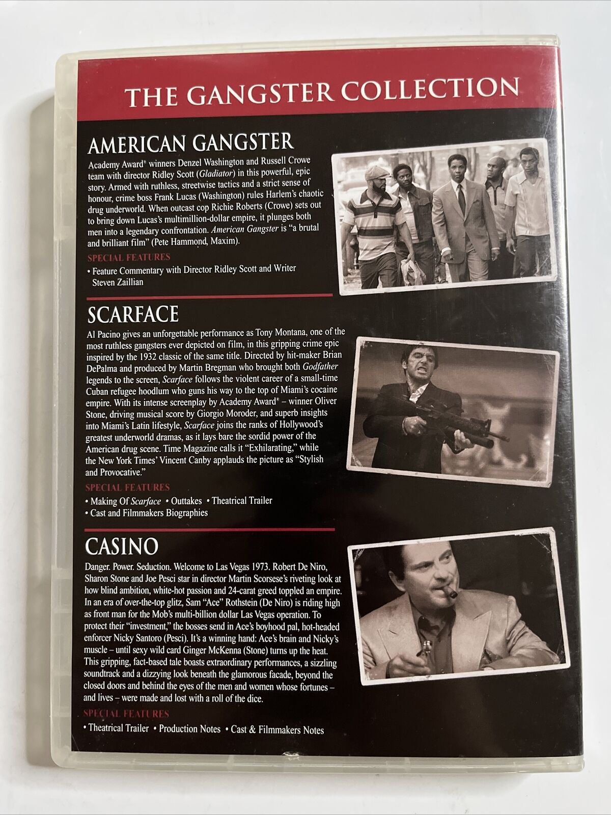 American Gangster / Scarface / Casino DVD