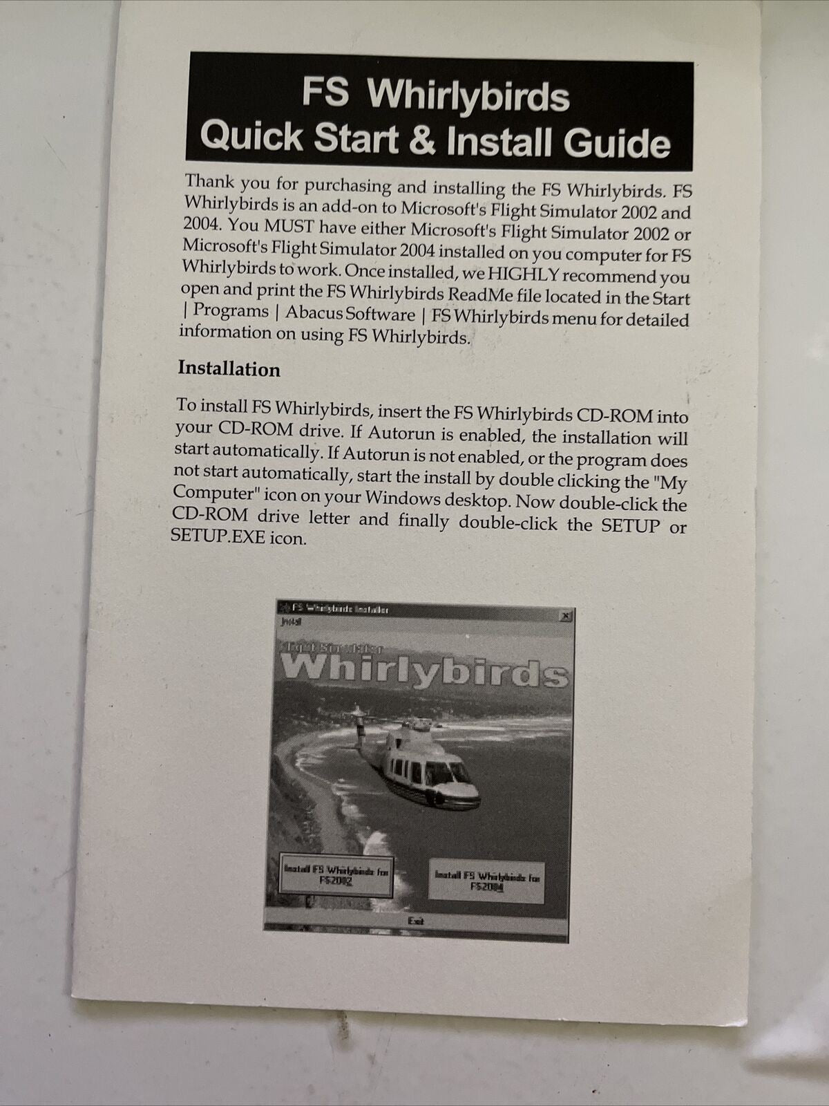 Microsoft Flight Simulator 2004 A Century of Flight + Whirlybirds - PC Windows