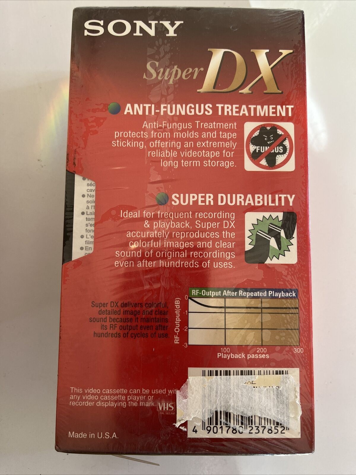 NEW 2x SONY VHS Super DX E-180 Tape Blank 3 Hour
