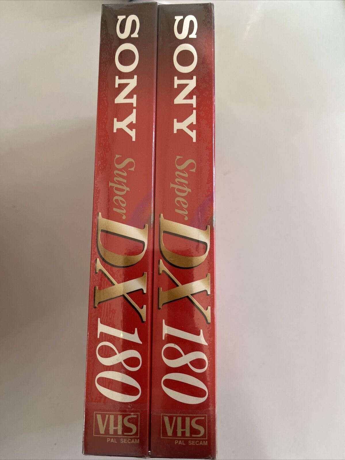 NEW 2x SONY VHS Super DX E-180 Tape Blank 3 Hour
