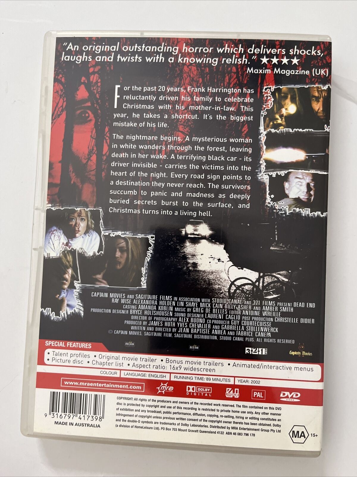 Dead End (DVD, 2003) Ray Wise, Alexandra Holden. Horror Film NEW Region 4