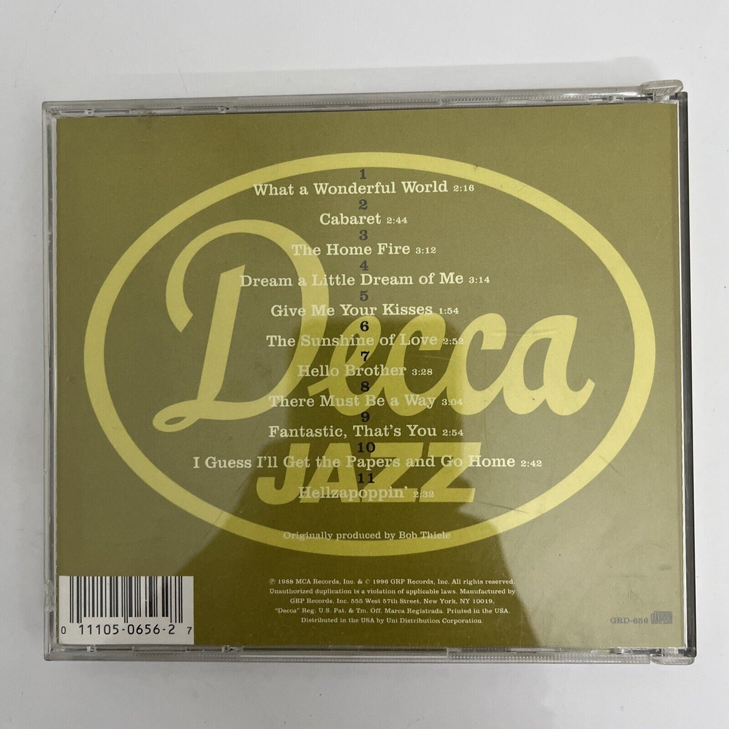 Louis Armstrong – What A Wonderful World (CD, 1996) Album