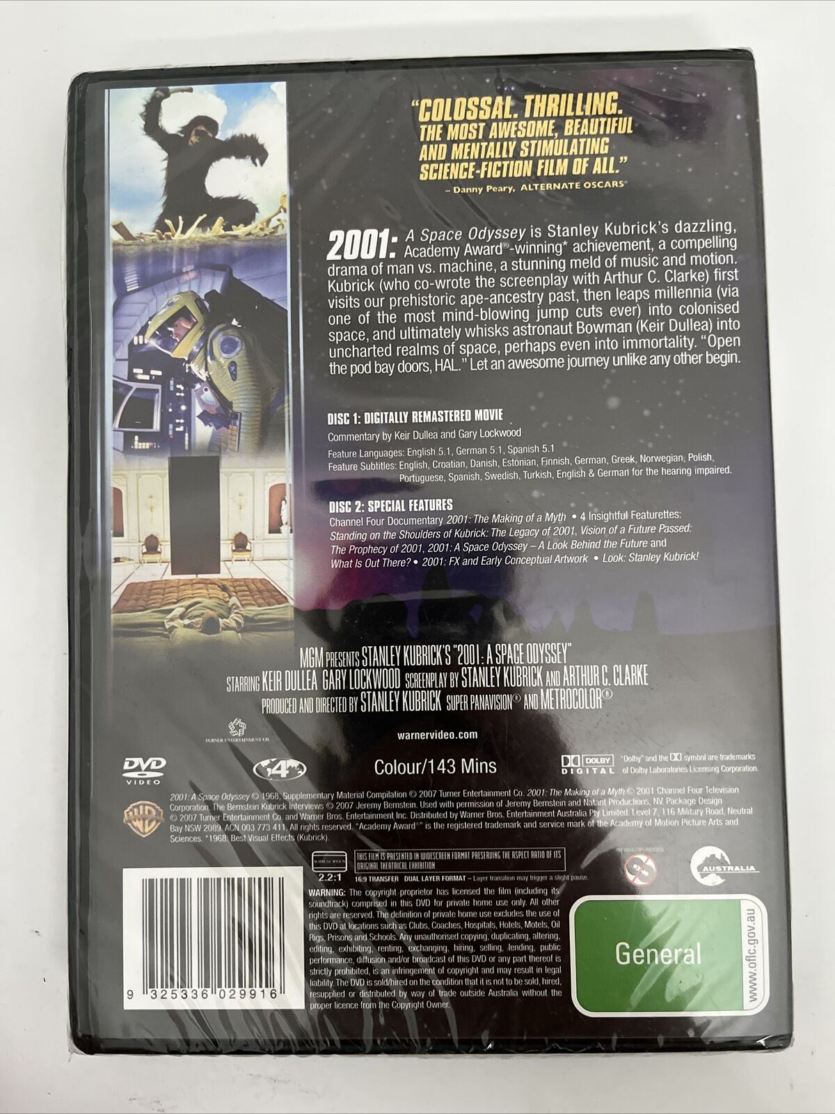 *New Sealed* 2001 A Space Odyssey - Special Edition (DVD, 2-Disc, 1968) Region 4