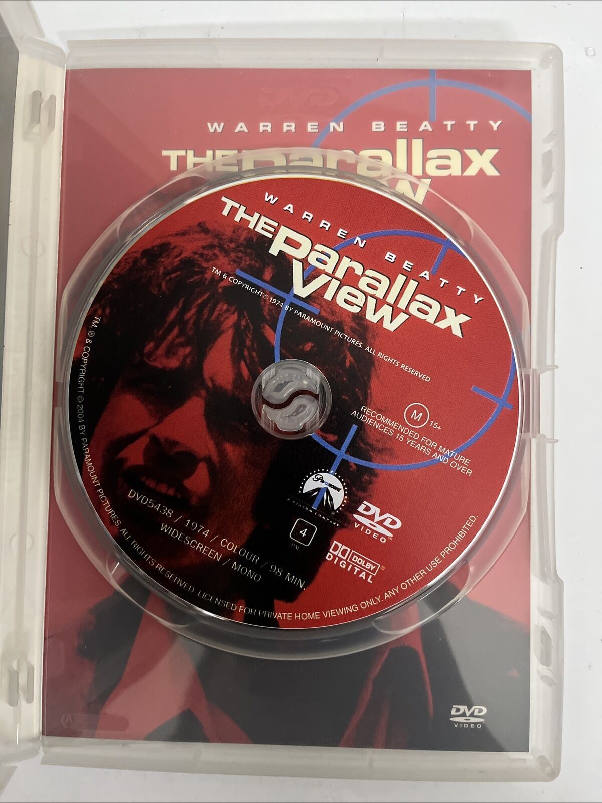 The Parallax View (DVD, 1974) Warren Beatty, Hume Cronyn. Thriller Film Region 4