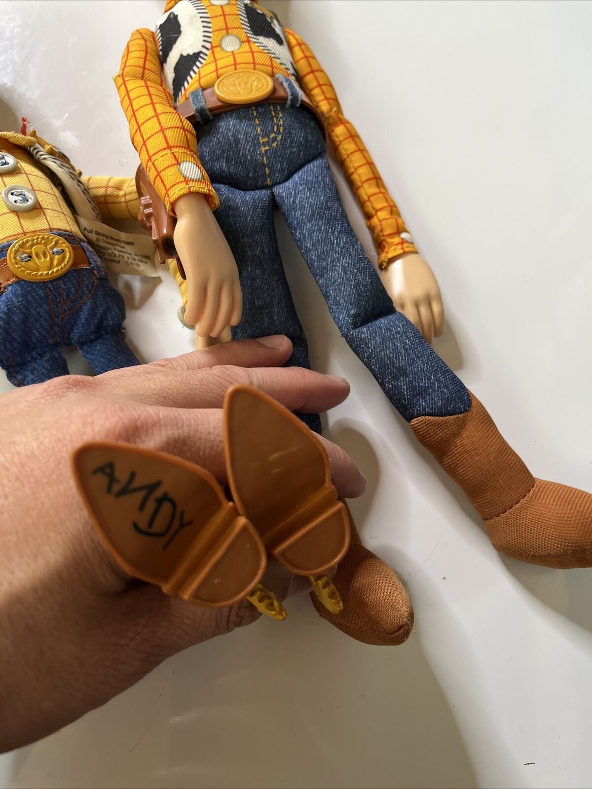 2x Lot Disney Pixar Toy Story Sheriff Woody Talking Figure 39cm 35cm Pullstring