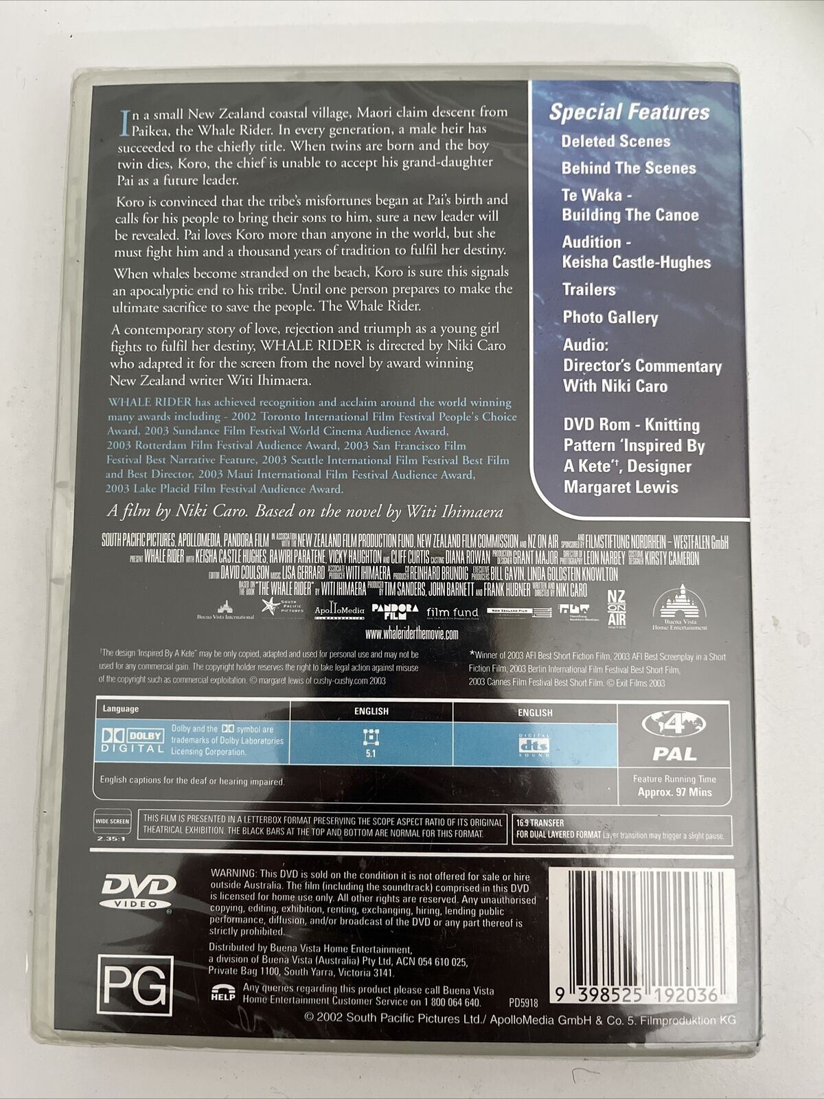 *New Sealed * Whale Rider (DVD, 2002) Keisha Castle-Hughes. Region 4