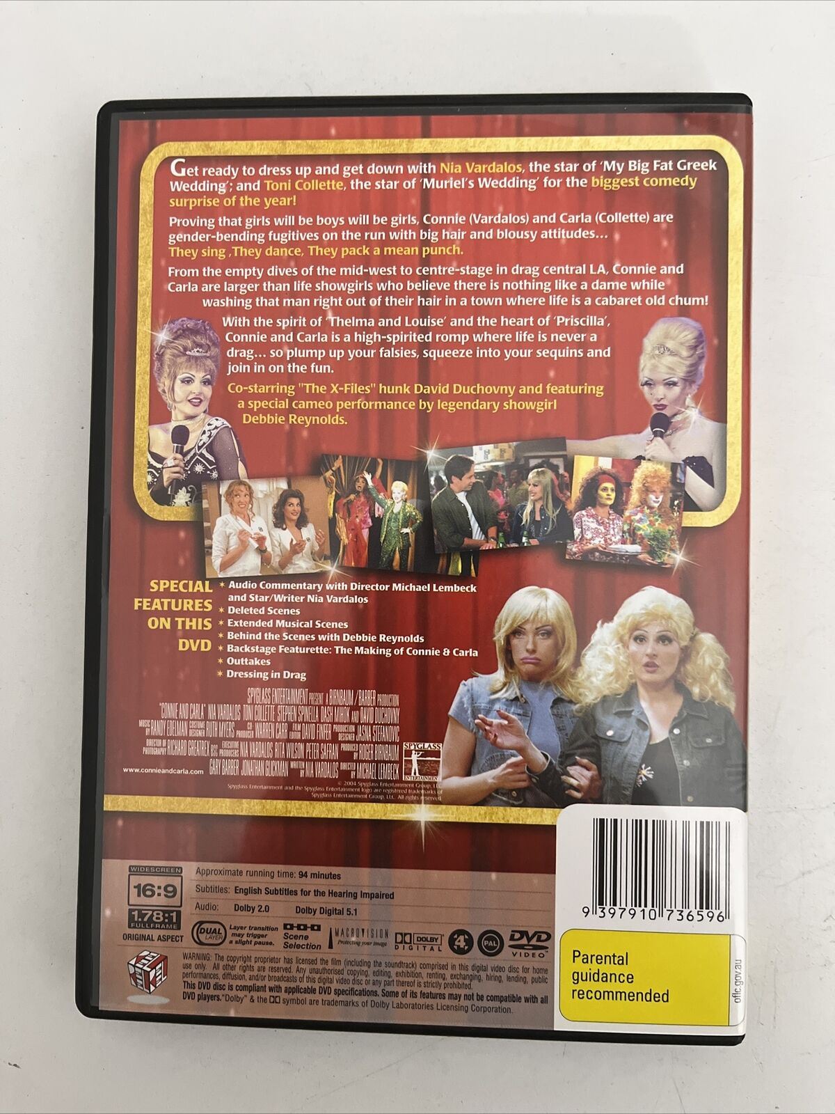 Connie And Carla (DVD, 2004) Toni Collette, Nia Vardalos, David Duchovny Region4