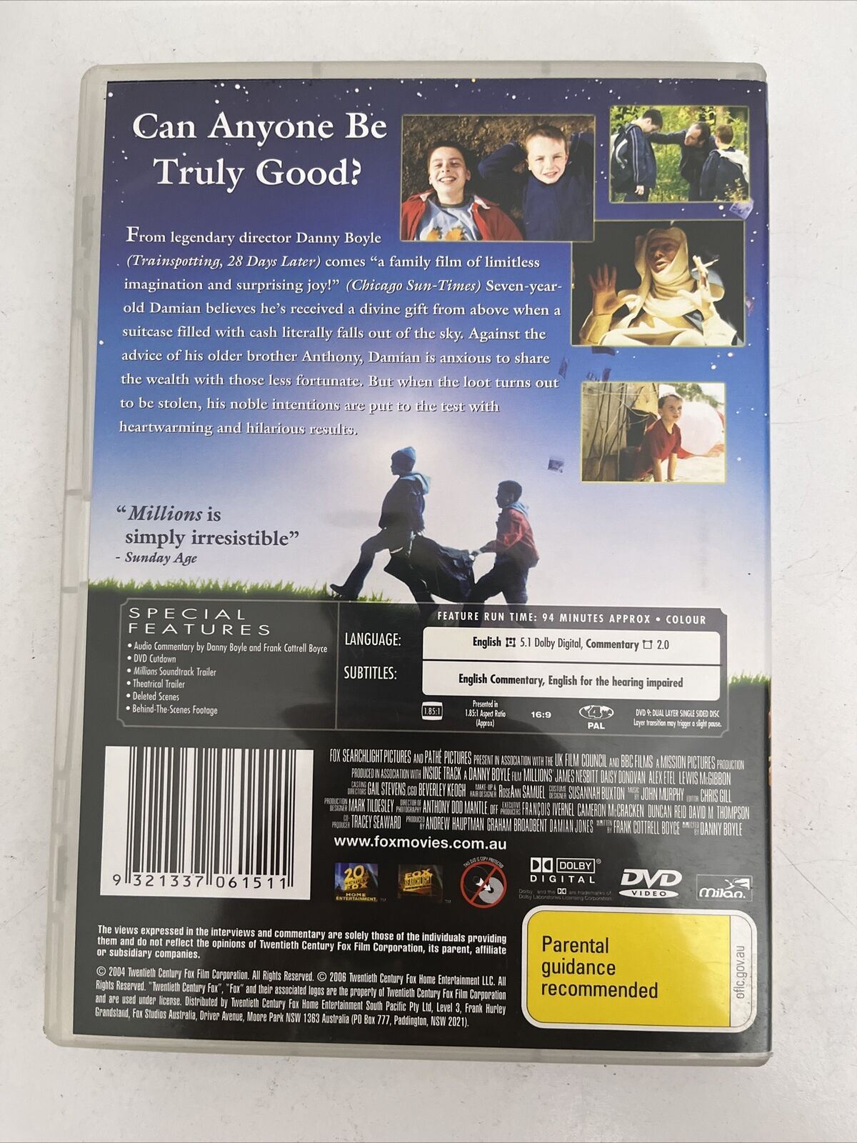 Millions (DVD, 2004) Alex Etel, Lewis McGibbon, James Nesbitt. Region 4 NEW