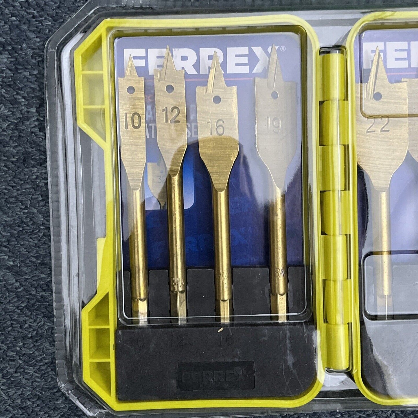 Ferrex 7 Piece Titanium Coated Flat Bit Set NEW