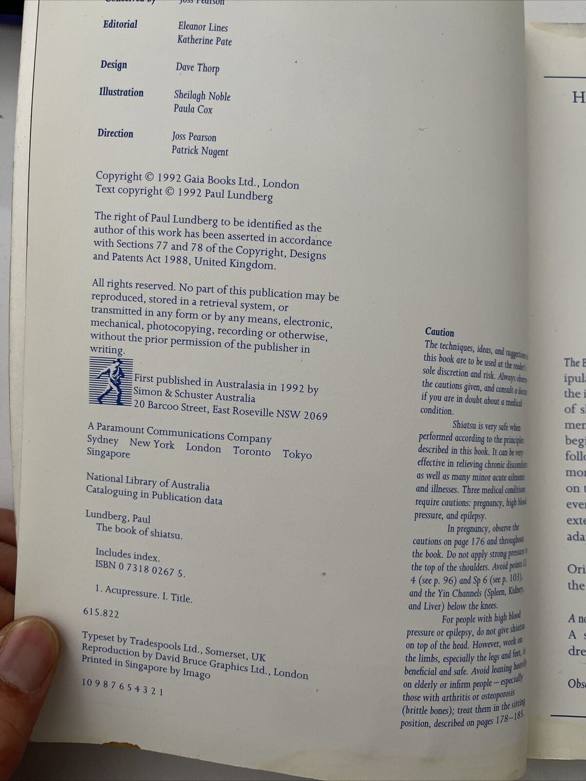 The Book of Shiatsu - by Paul Lundberg PB