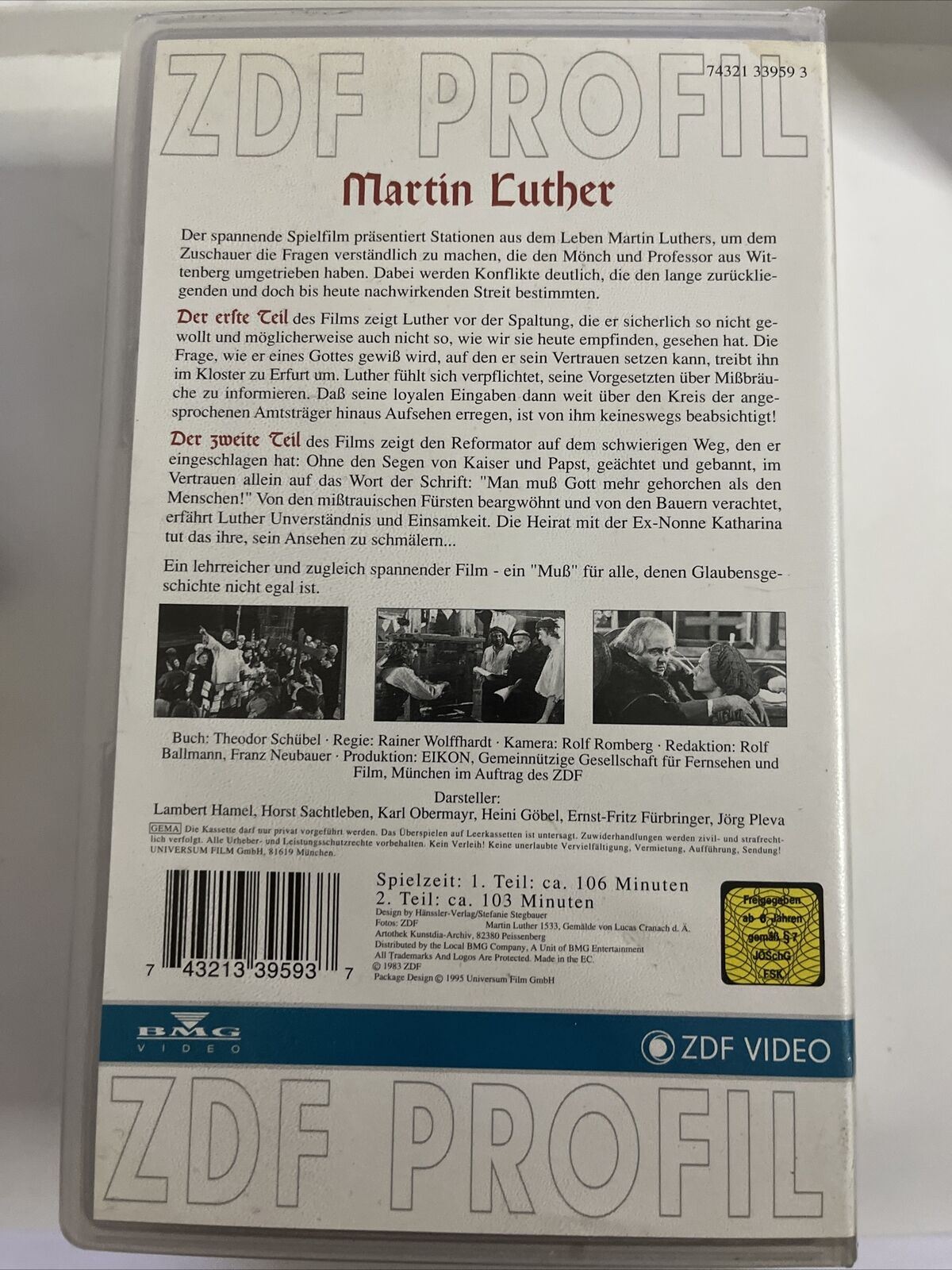 ZDF Profile Martin Luther VHS PAL 2-Tape Cassette German