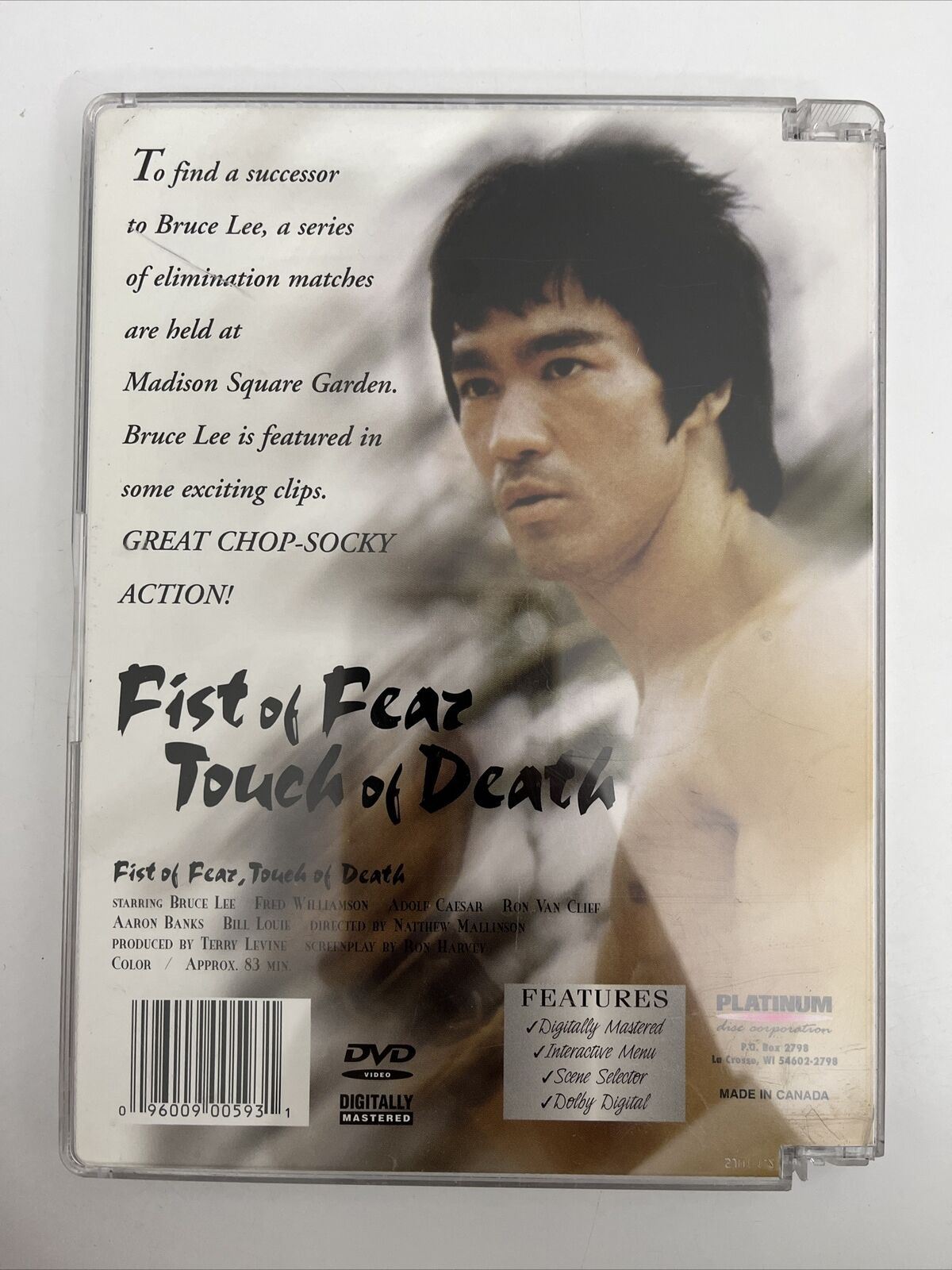 Fist of Fear, Touch of Death (DVD, 1980) Bruce Lee Documentary All Regions