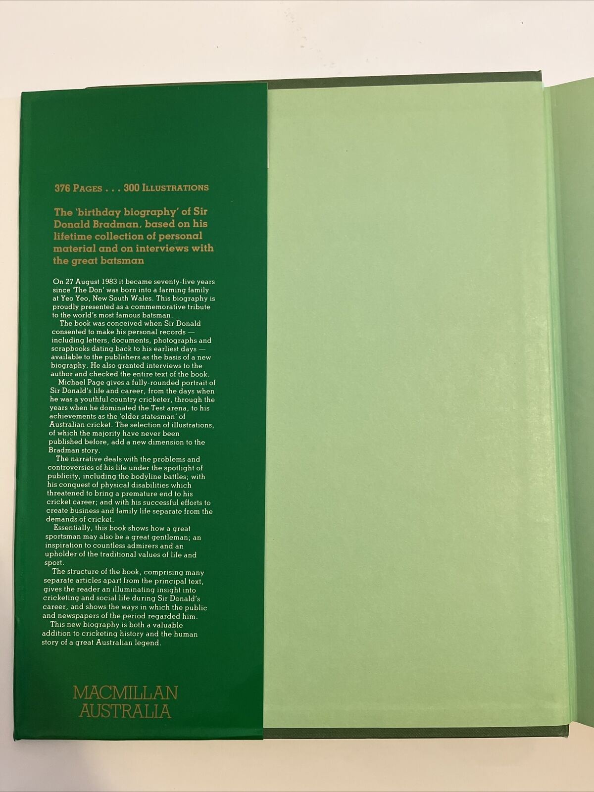 Bradman: The Illustrated Biography by Michael Page (Hardcover, 1983)