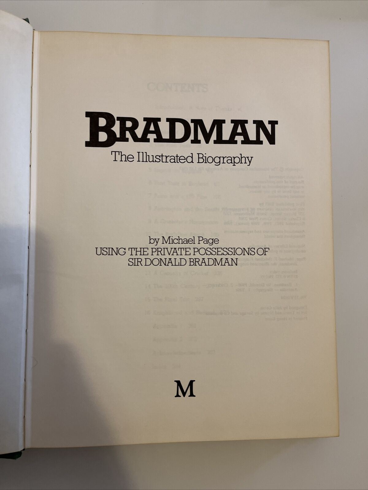 Bradman: The Illustrated Biography by Michael Page (Hardcover, 1983)