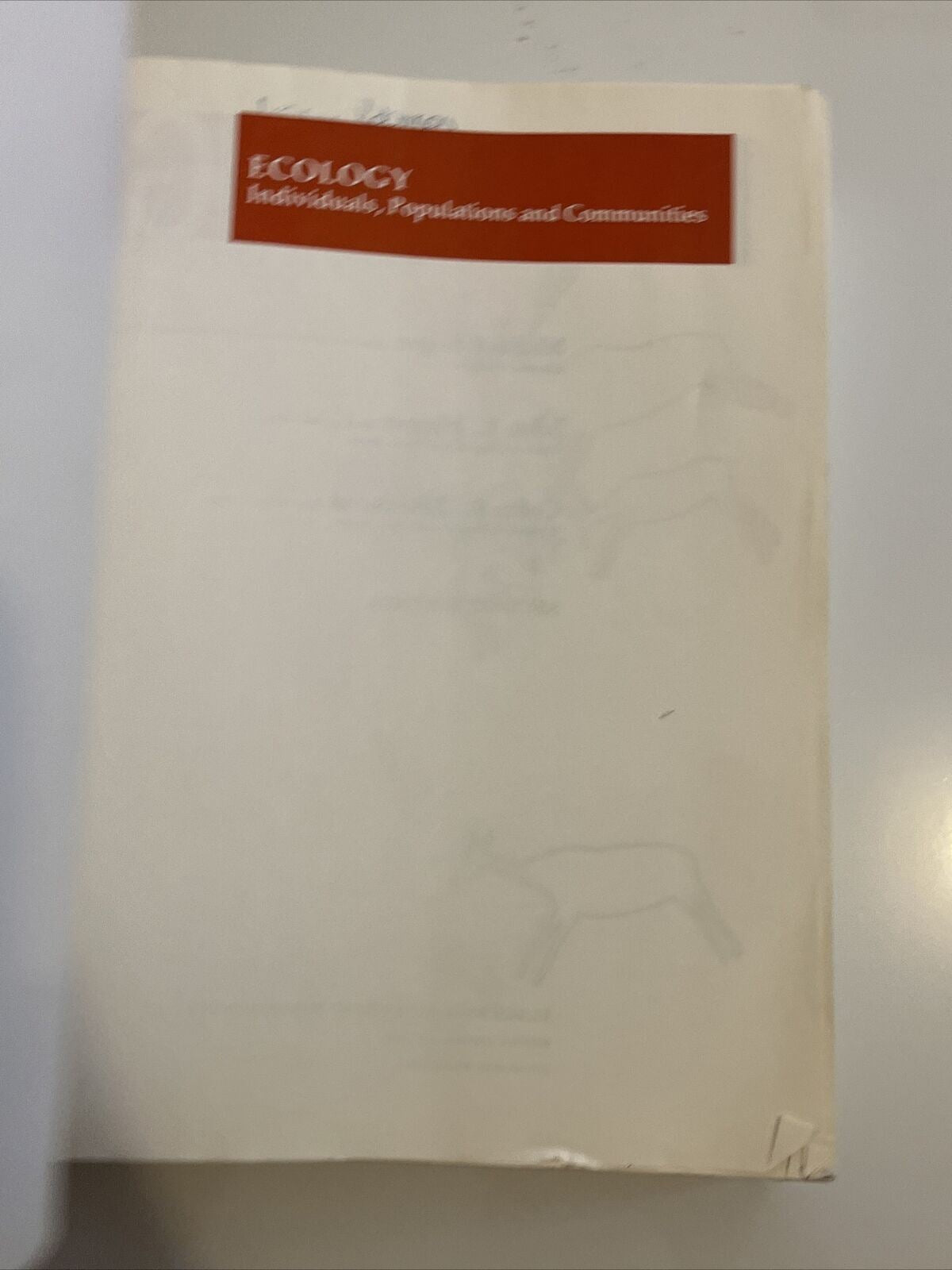 Ecology: Individuals, Populations and Communities by Colin R. Townsend, John L.