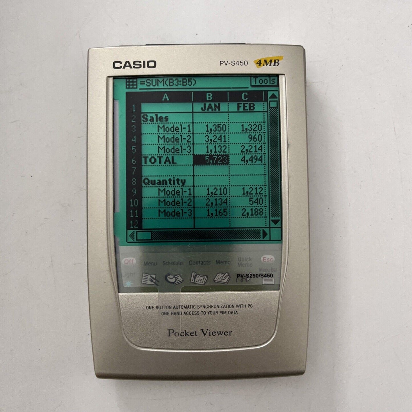 Casio Pocket Viewer PV-S450 Organiser Retro Vintage