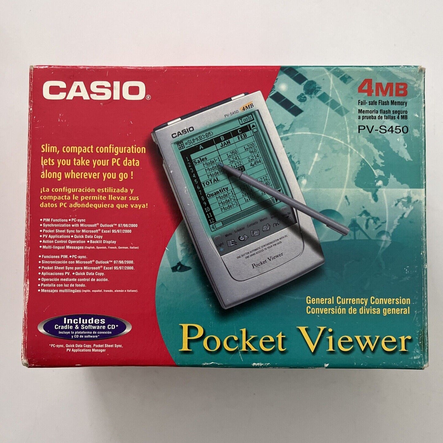 Casio Pocket Viewer PV-S450 Organiser Retro Vintage