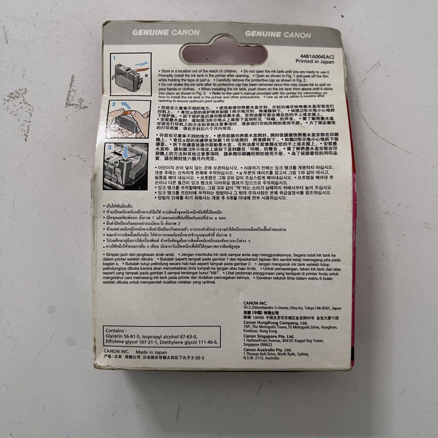 Genuine Canon BCI-3eC Cyan + Magenta Ink Cartridge PIXMA Series