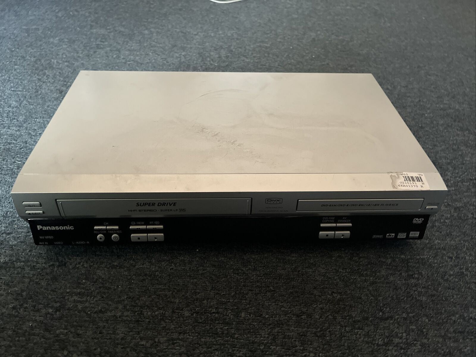 Panasonic NVVP60 VHS DVD Combo Recorder PAL DTS Surround *Not Include