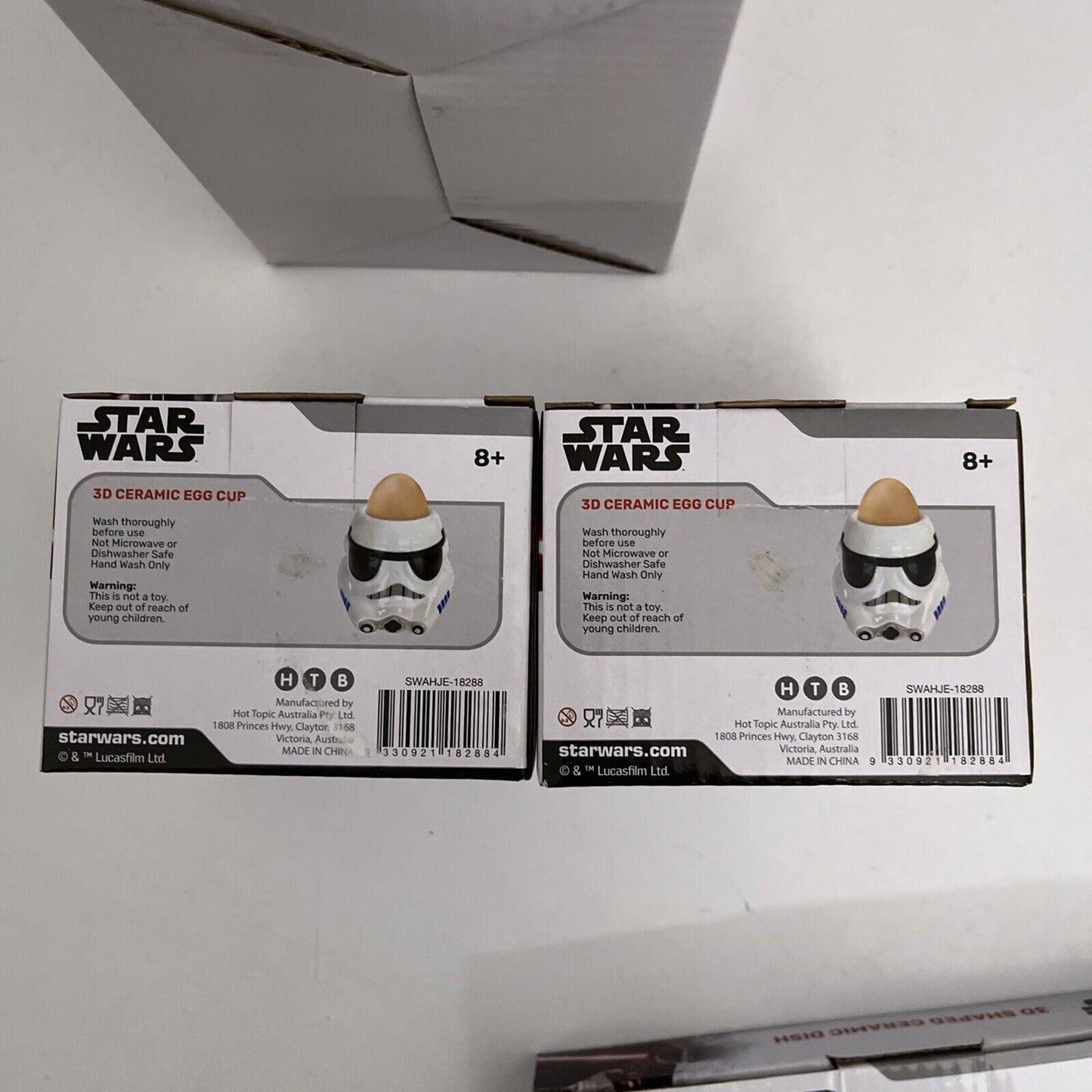 NEW Star Wars 3D Storm Trooper Mug, 2x Egg Cup & Darth Vader Ceramic Dish