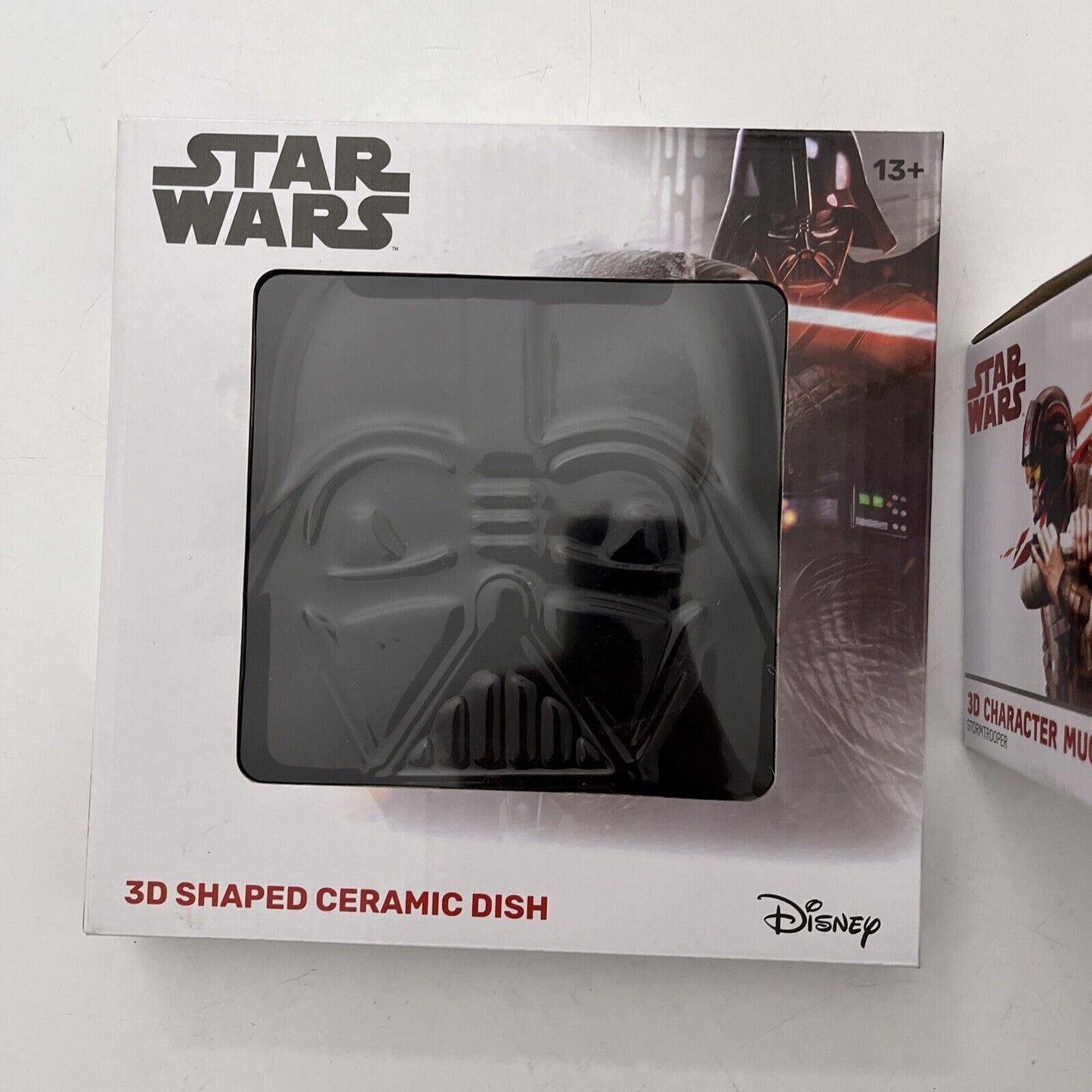 Official Star Wars: Storm Trooper 3D Ceramic Mug + Darth Vader Dish NEW