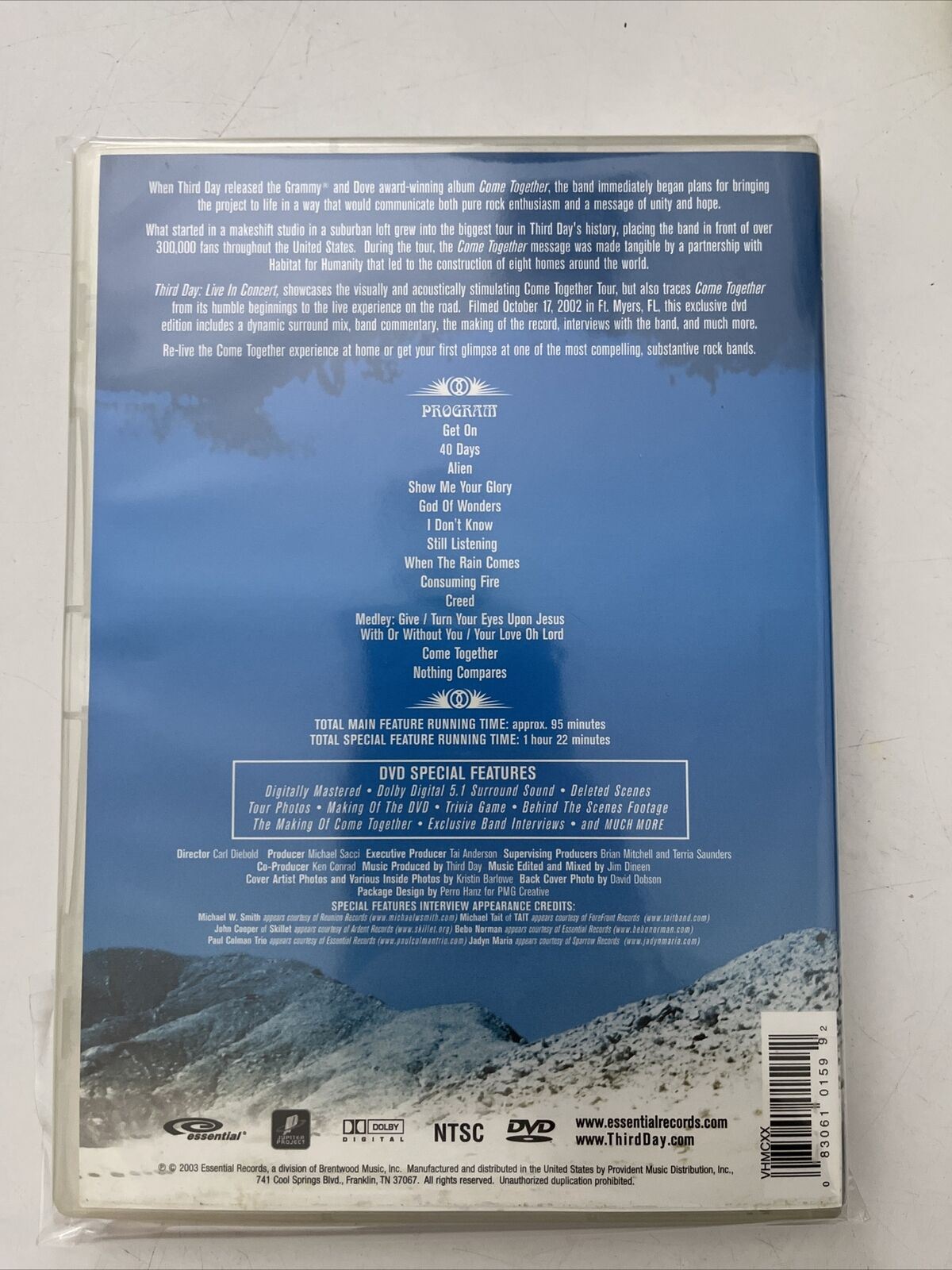 Live in Concert: The Come Together Tour by Third Day (DVD, 2003) All Regions NEW
