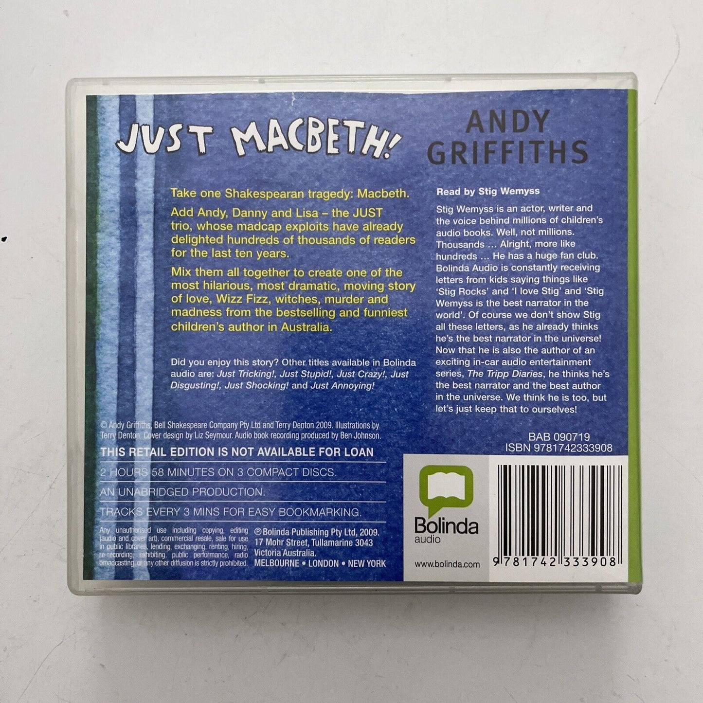 Just Macbeth! by Andy Griffiths (Audio CD, 2009) Audio Book