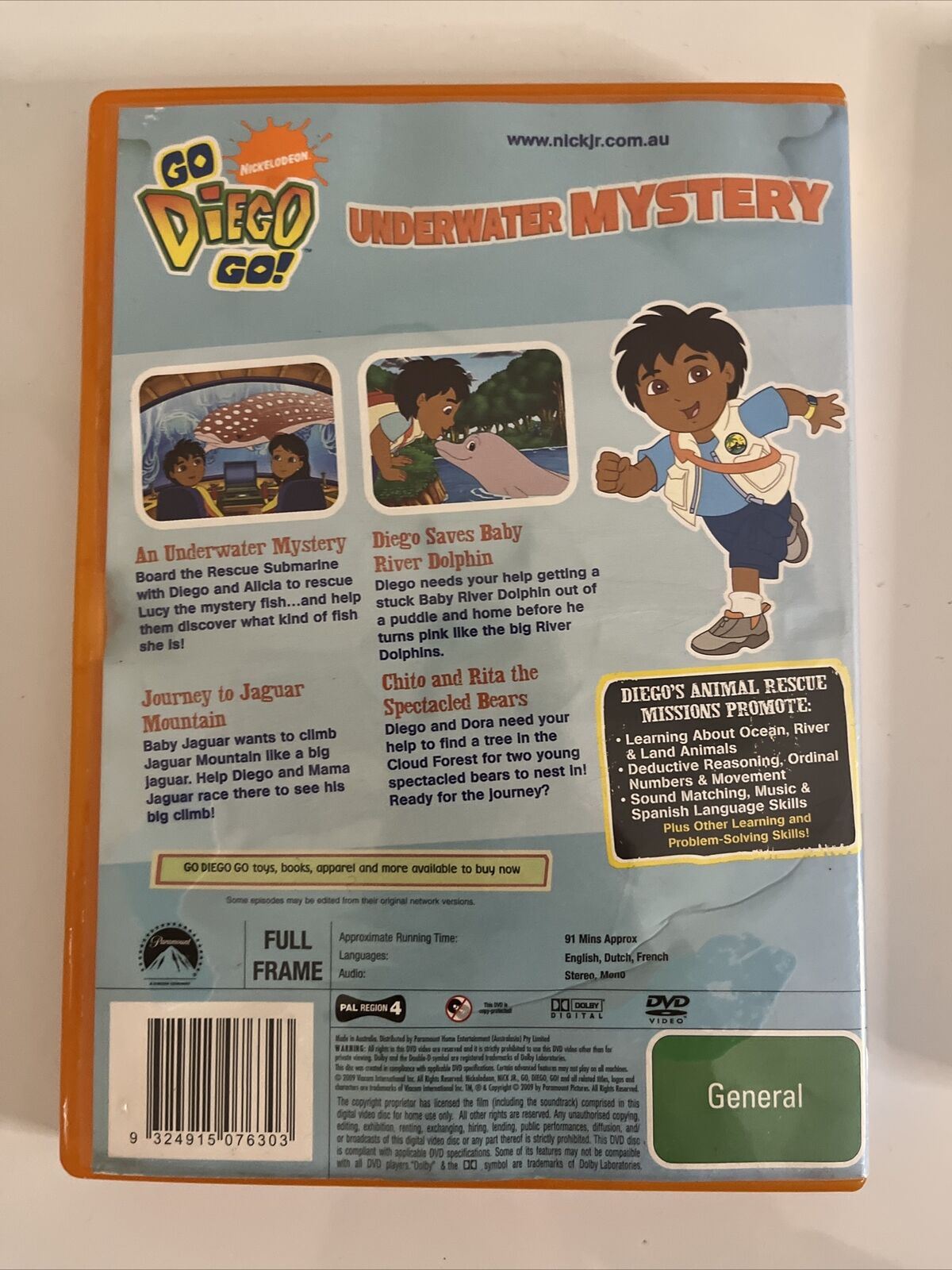 Go Diego Go! - Underwater Mystery + Diego's Magical Missions (DVD, 2007) Region4