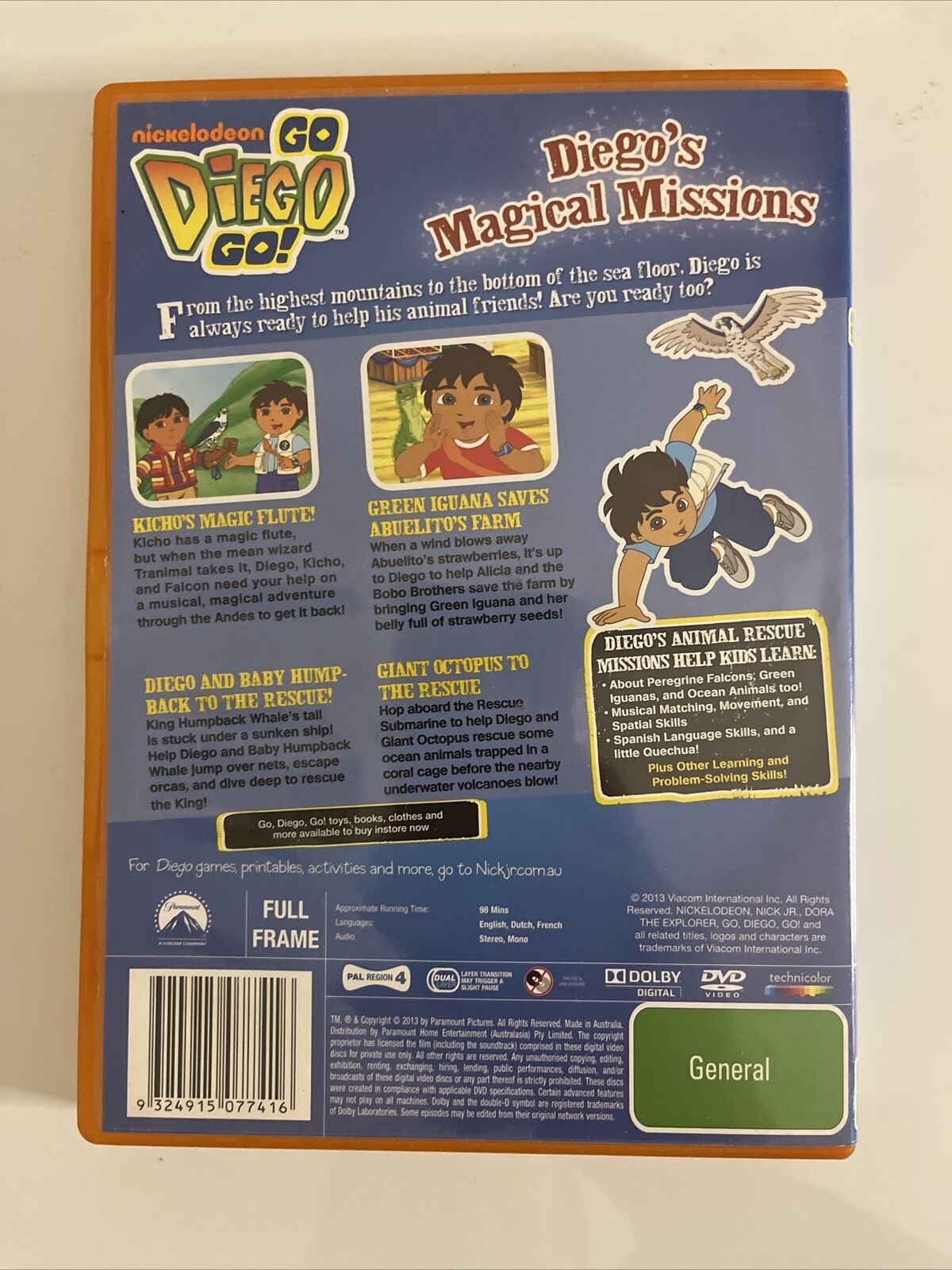 Go Diego Go! - Underwater Mystery + Diego's Magical Missions (DVD, 2007) Region4
