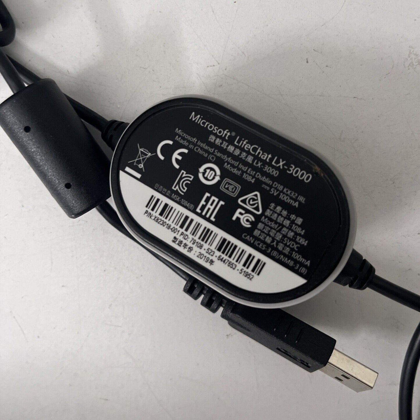 Microsoft Lifechat LX-3000 Black Over the Ear Headset USB