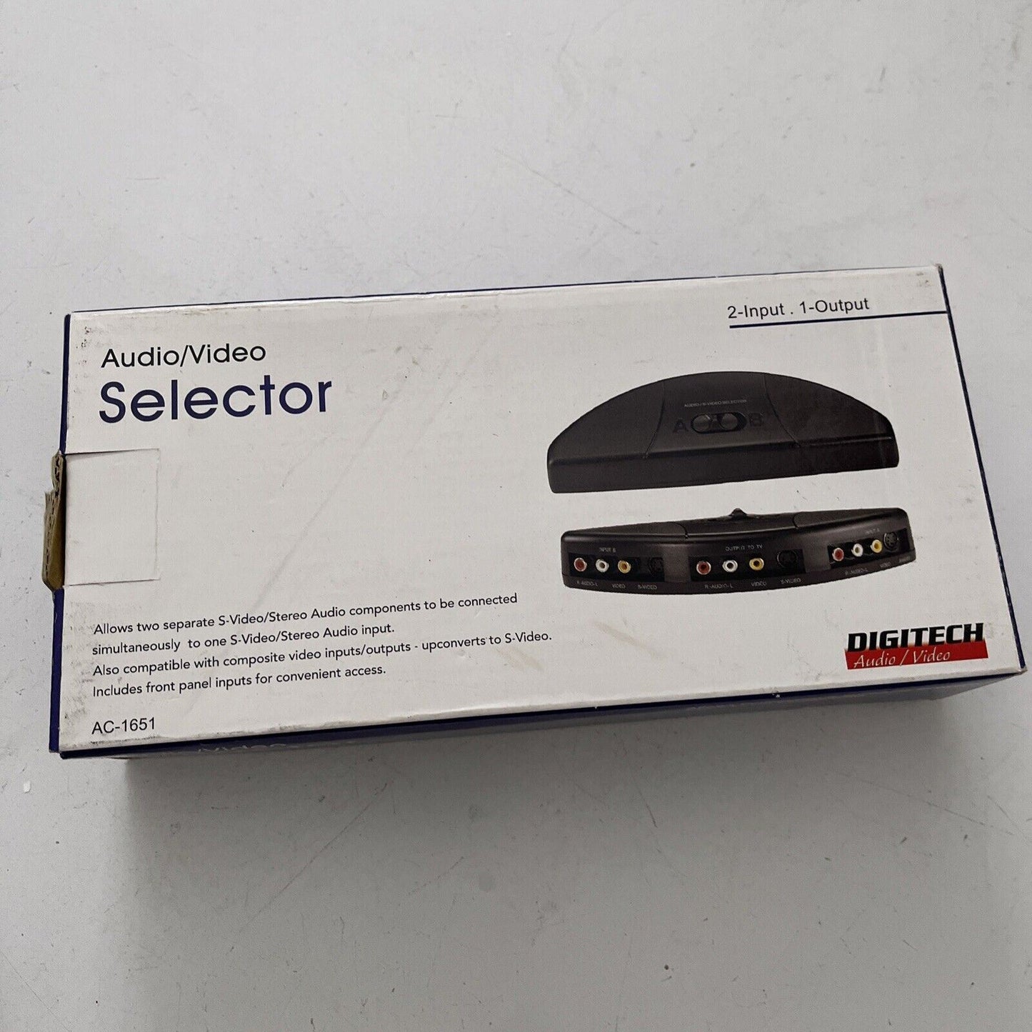 Digitech Audio Video AV Selector AC-1651 3-Way Switcher S-Video & RCA Composite