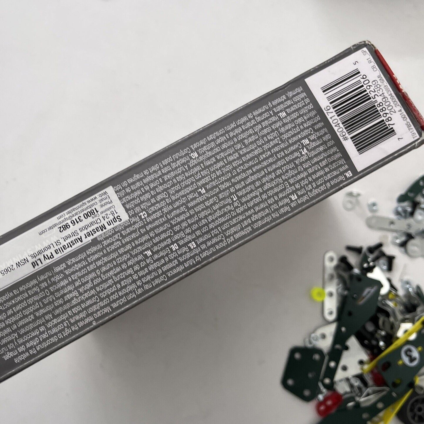 Meccano 5 in 1 Roadster Pull Back Car Building Kit - 18202 Uncounted Incomplete