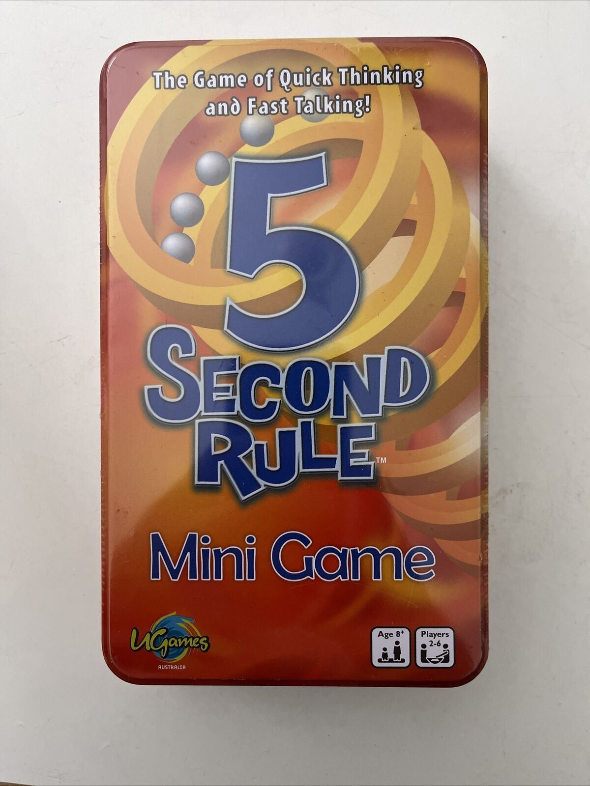 *New Sealed* 5 Second Rule Tinned Board Mini Game