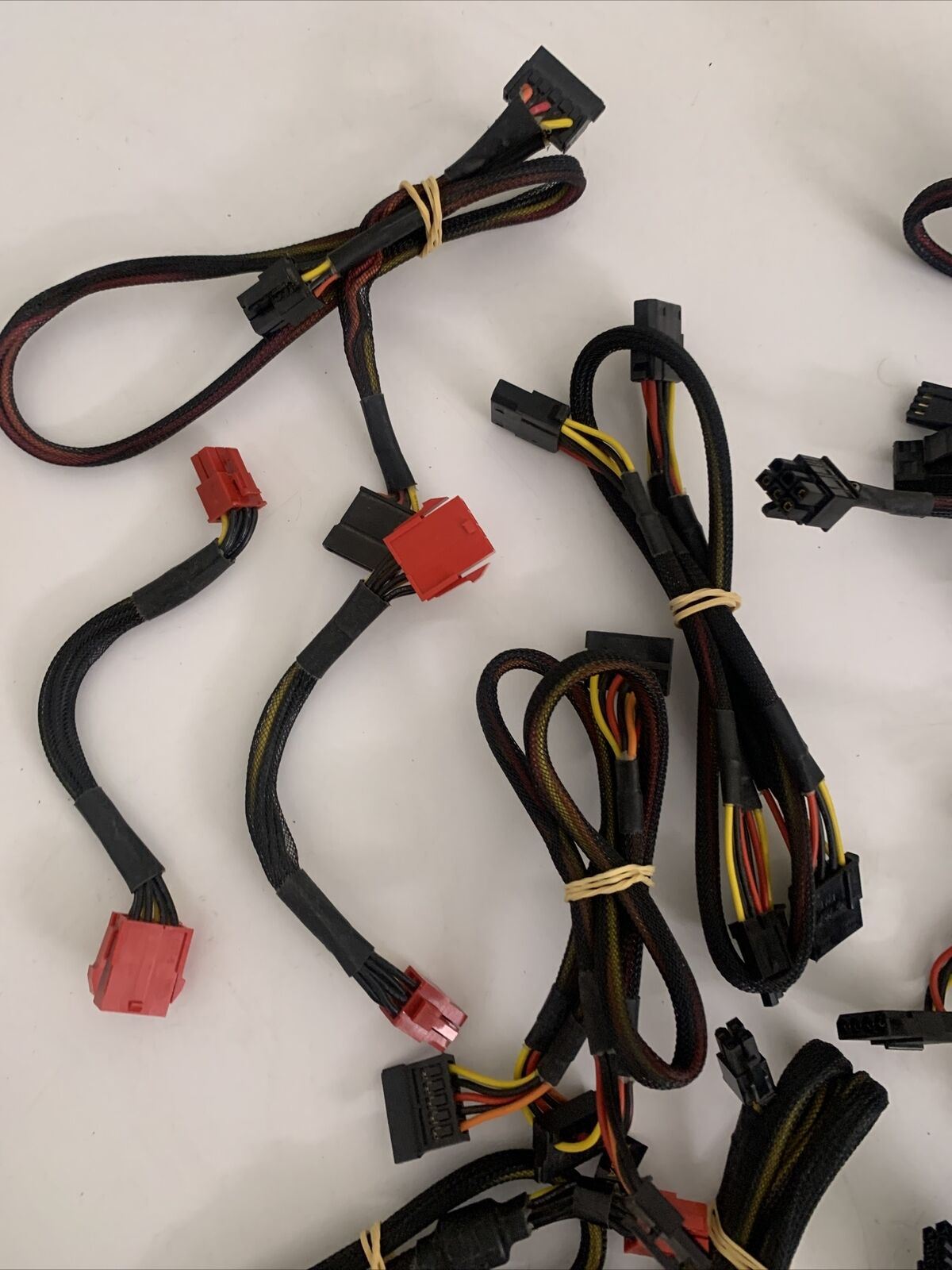 19x Bulk Lot Sets Power Supply Connectors Wires PSU ATX PC 4+4 Floppy 2+2 SATA