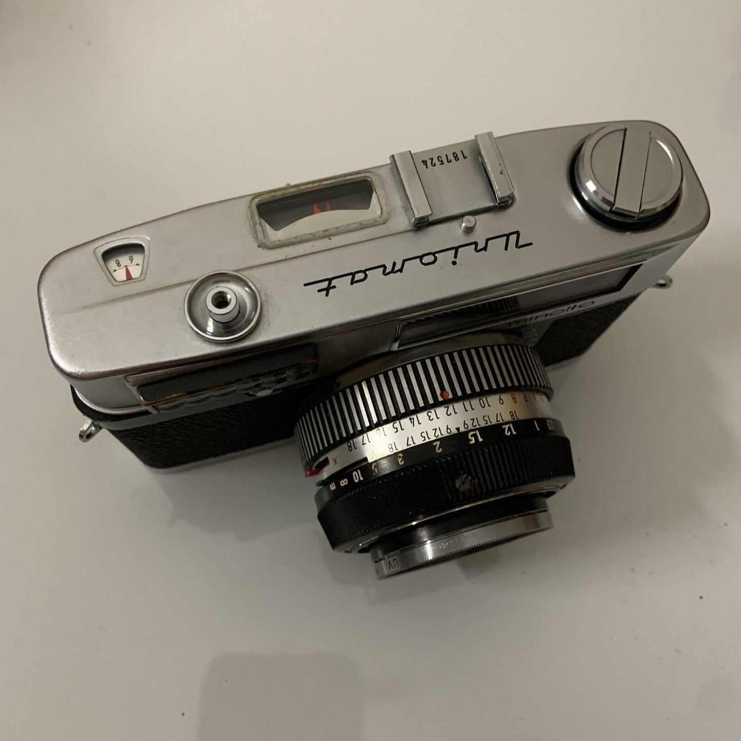 Minolta Uniomat Film Camera 35mm Rokkor Lens *Shutter Is Stiff For Parts/Repair