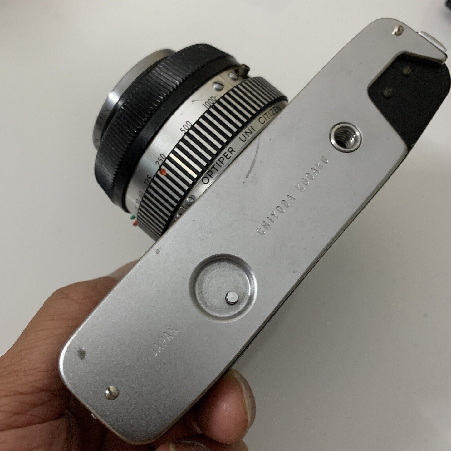 Minolta Uniomat Film Camera 35mm Rokkor Lens *Shutter Is Stiff For Parts/Repair