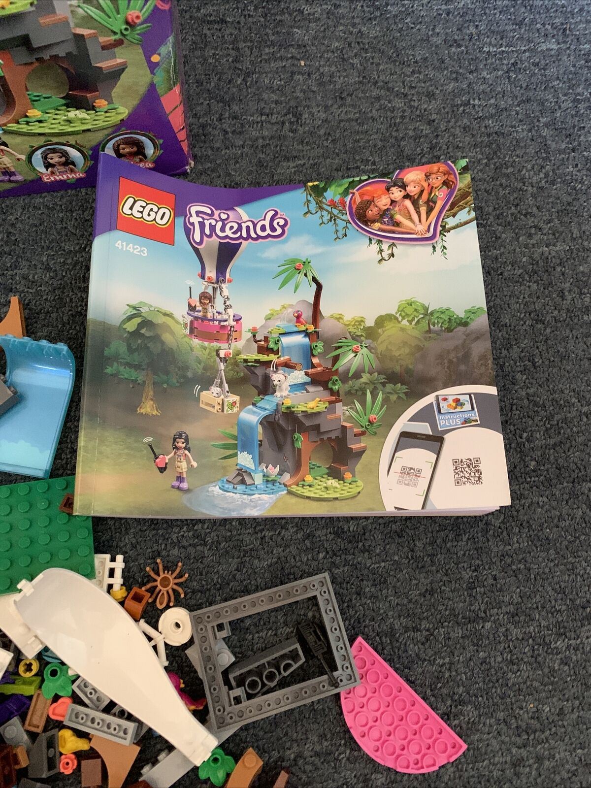 LEGO Friends Tiger Hot Air Balloon Jungle Rescue 41423 Complete