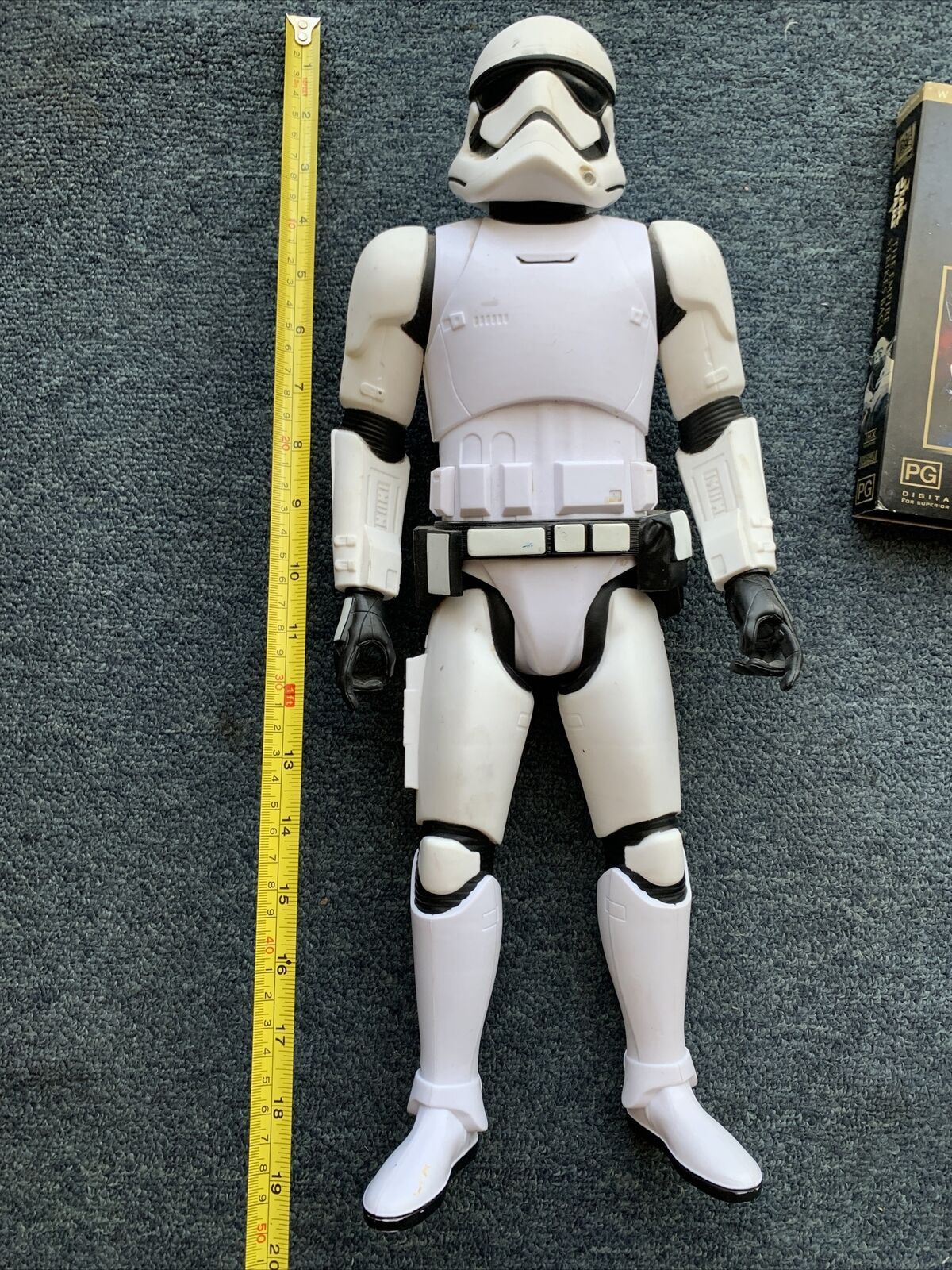 Star Wars Stormtrooper Action Figure 18" 47cm & VHS Original Trilogy Set