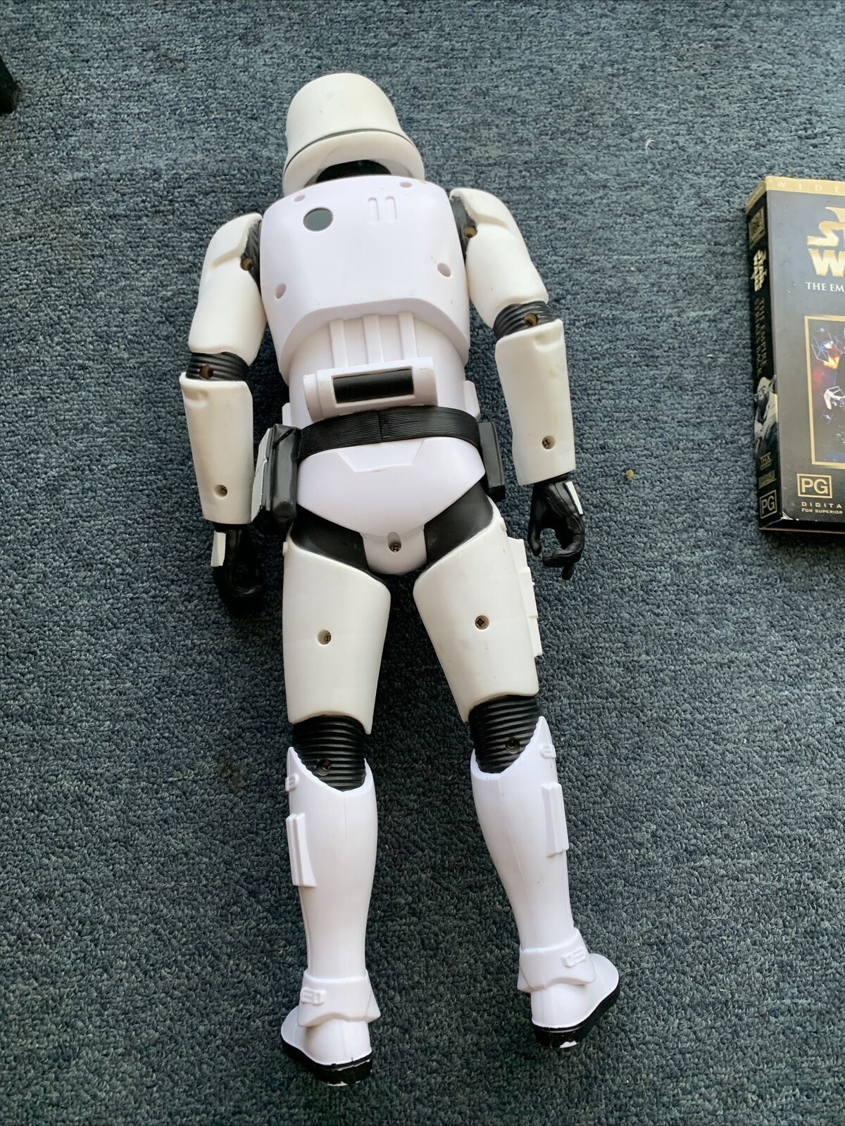 Star Wars Stormtrooper Action Figure 18" 47cm & VHS Original Trilogy Set