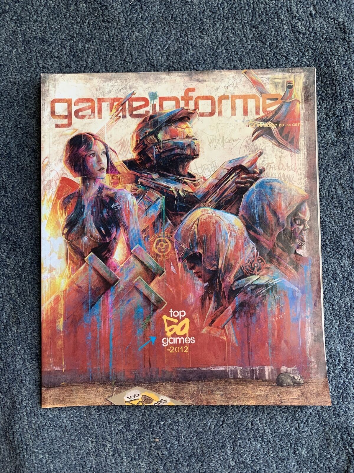 4x Game Informer Magazines Top 50 Games 2012, Witcher 3, Lego Marvel, COD