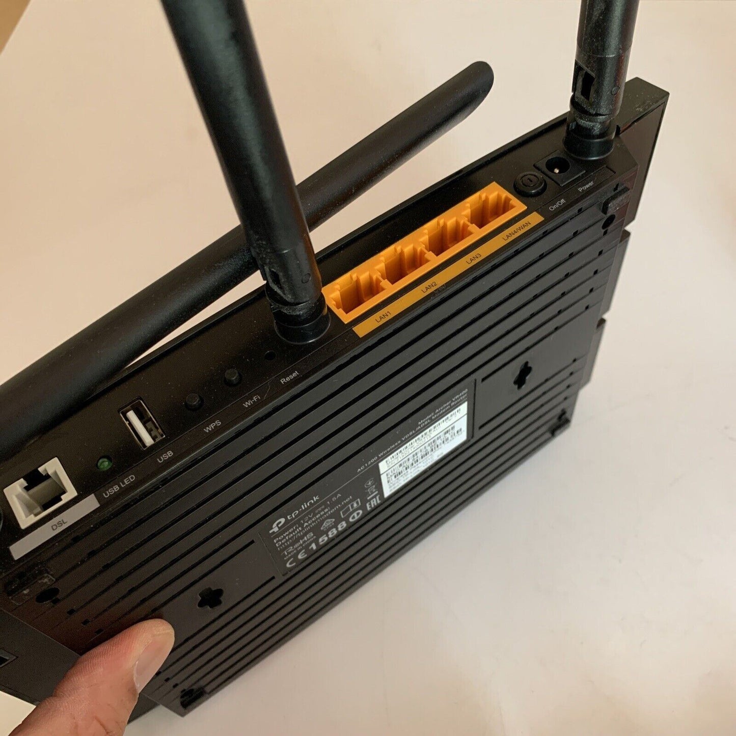 TP-LINK Archer VR400 AC1200 Wireless Wi-Fi VDSL/ADSL Modem Router Black