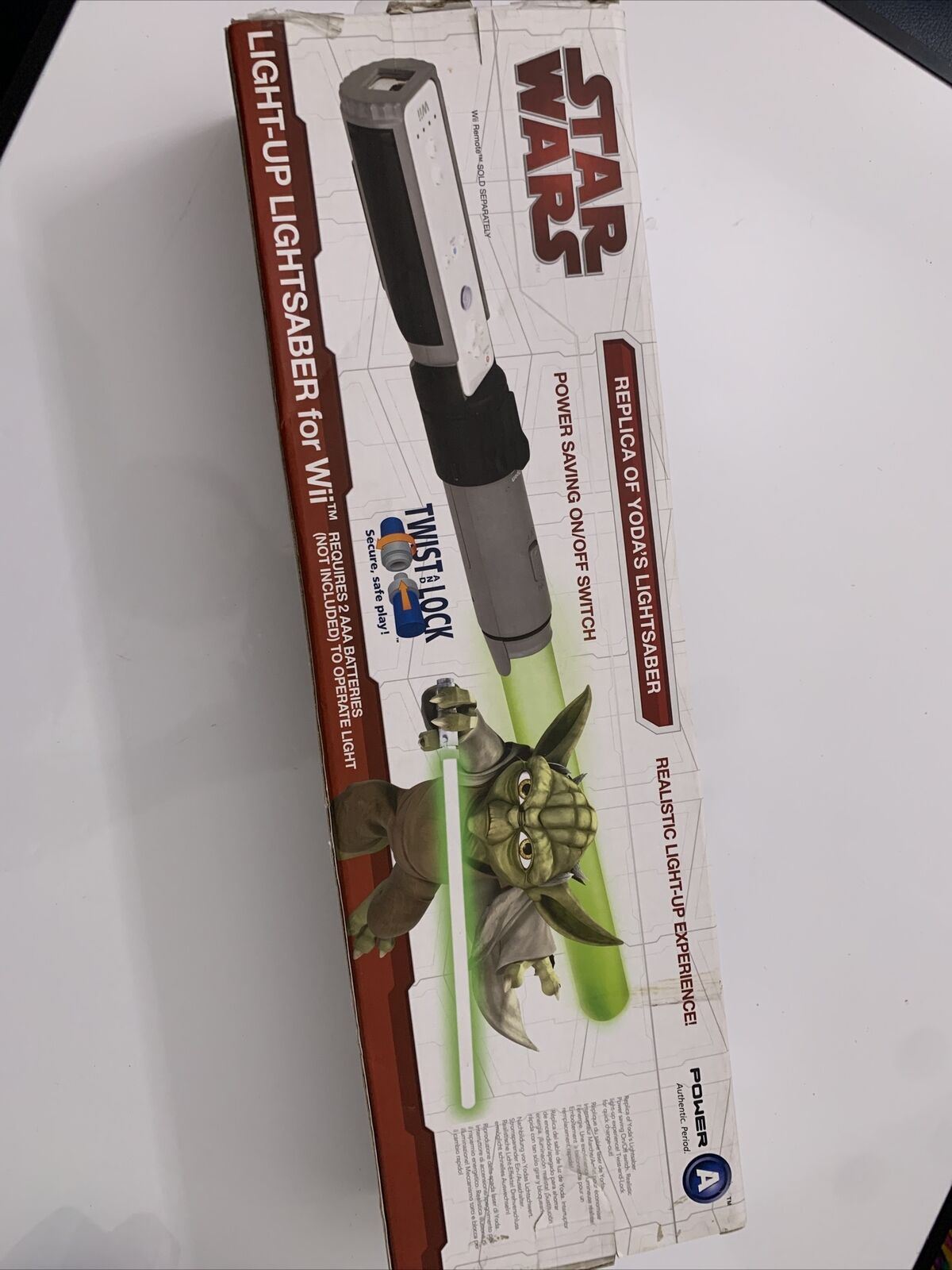 Star Wars Light-Up Lightsaber for Nintendo Wii Yoda Green