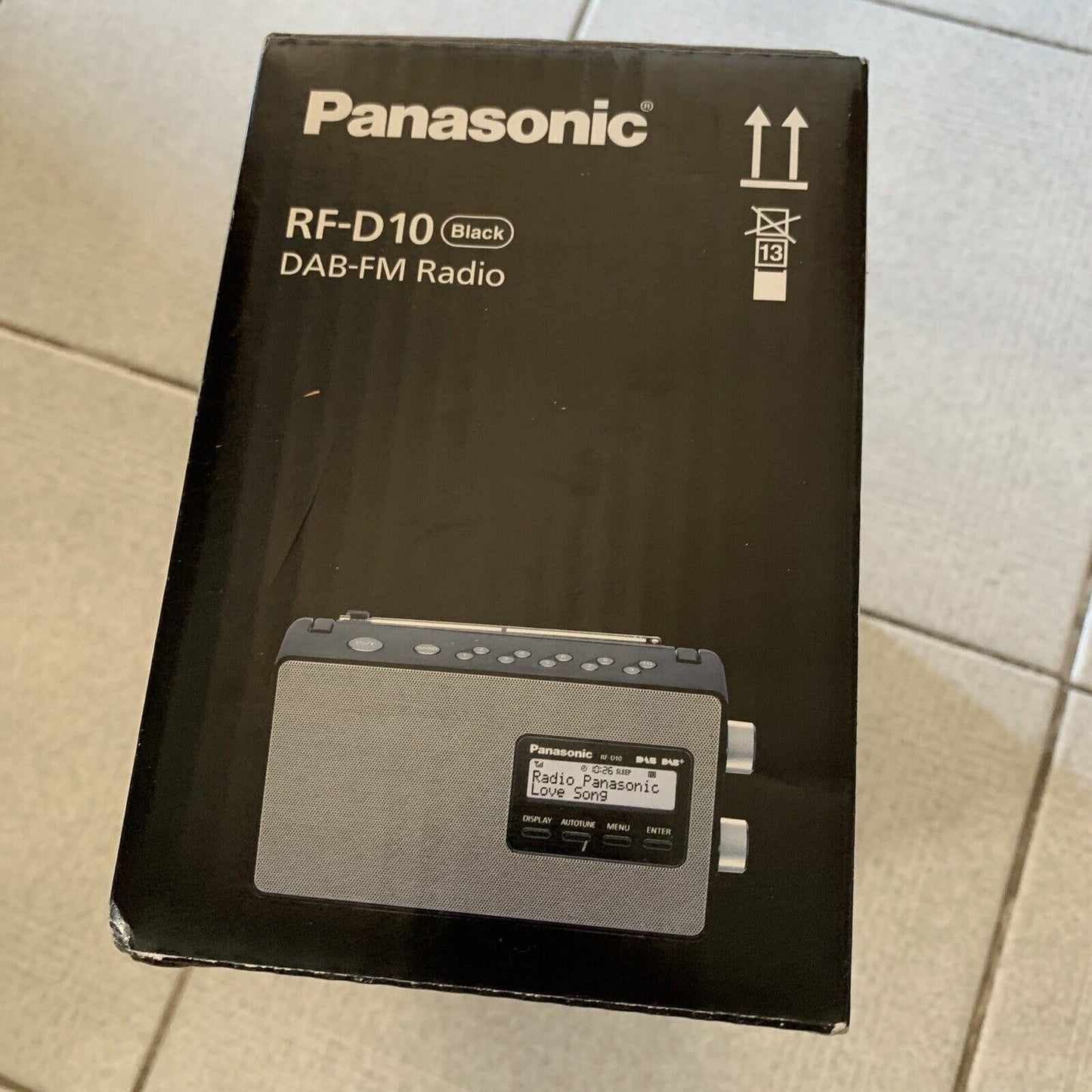 Panasonic RF-D10GN-K DAB+/FM Portable Digital Radio - Black NEW