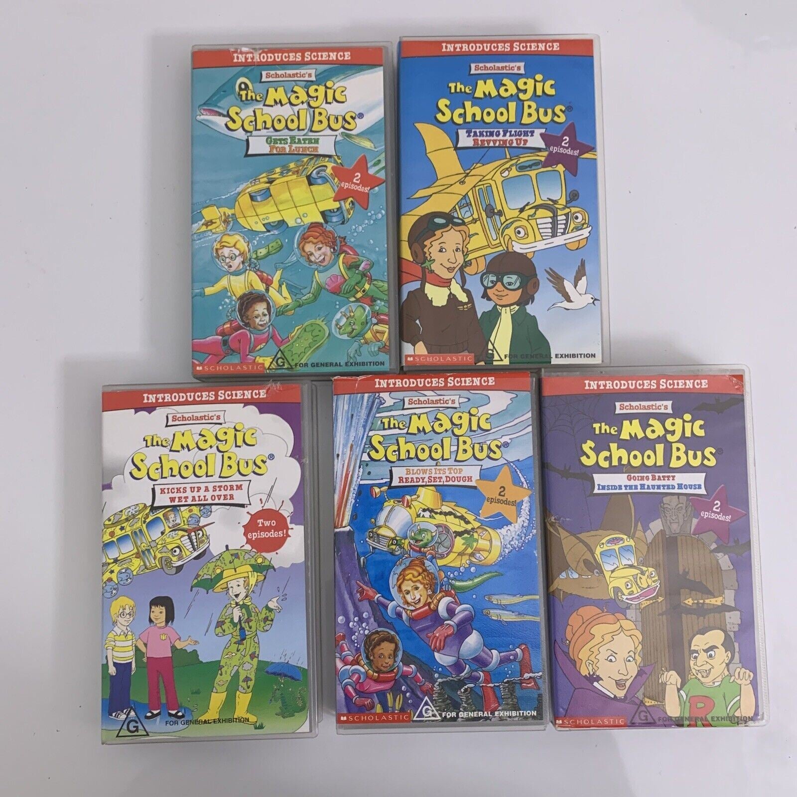 5x The Magic School Bus VHS PAL Retro Unit